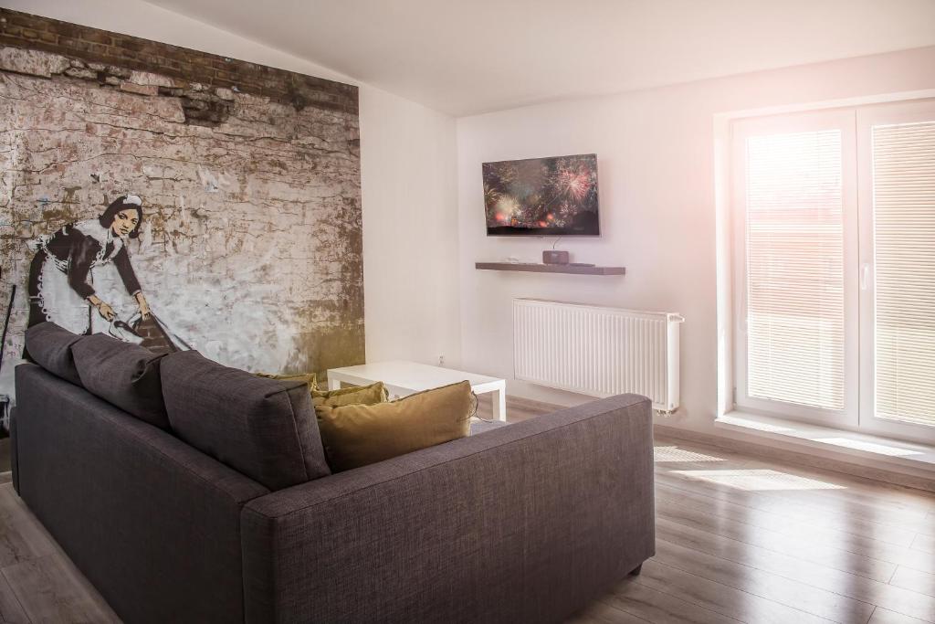 Posezení v ubytování Garden apartments