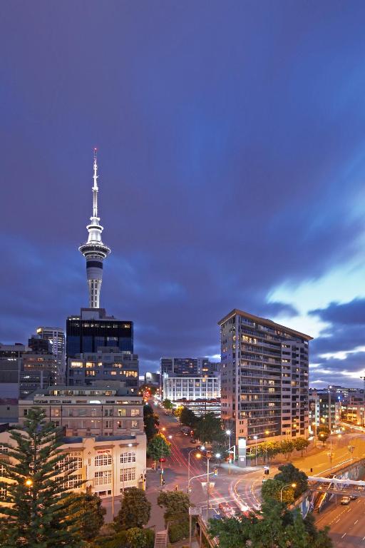 Nespecifikovaný výhled na destinaci Auckland nebo výhled na město při pohledu z aparthotelu