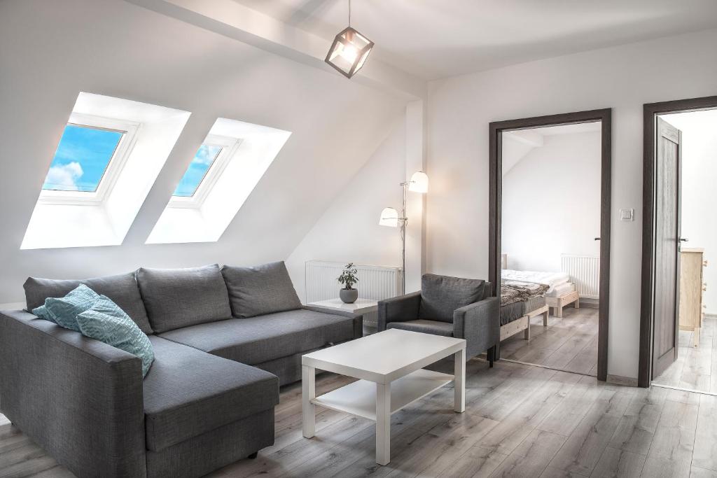 Posezení v ubytování Garden apartments