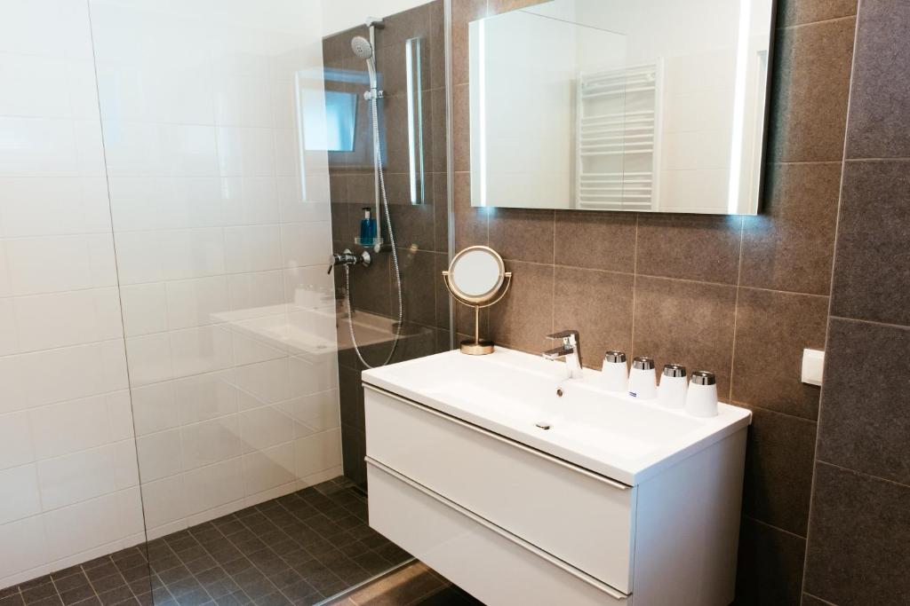 Koupelna v ubytování Aparthotel Heuberger