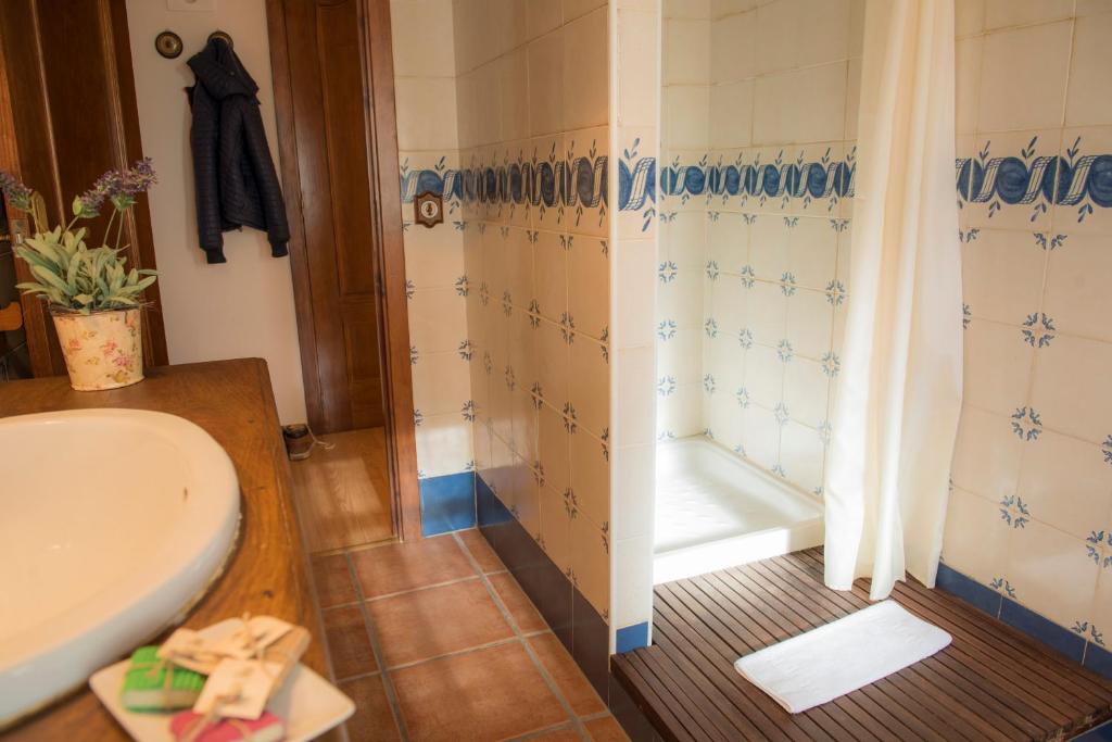 Koupelna v ubytování Hotel Plaza