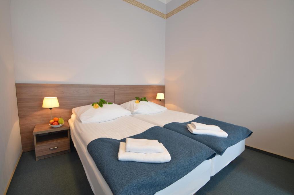 Postel nebo postele na pokoji v ubytování Hotel Zorza