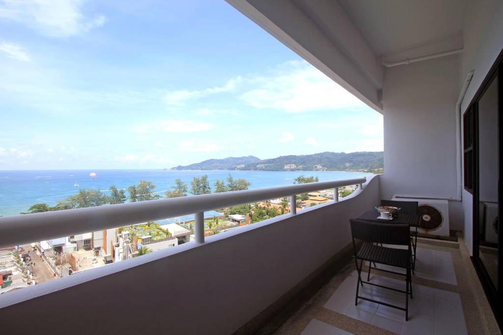 a balcony with a view of the ocean at Patong Tower by United 21 Thailand in Patong Beach