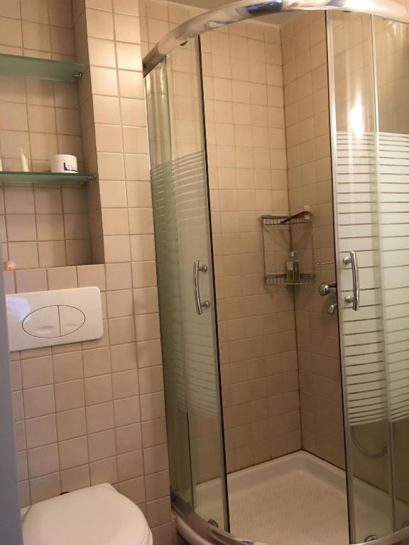 A bathroom at Charming Stone House