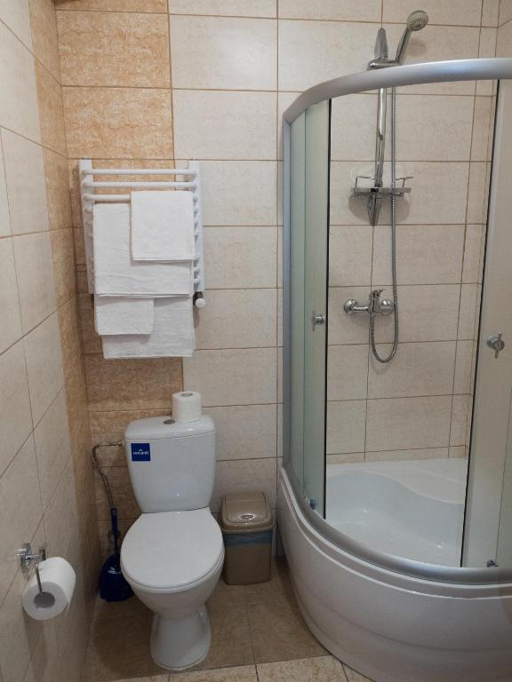 Koupelna v ubytování City Hostel