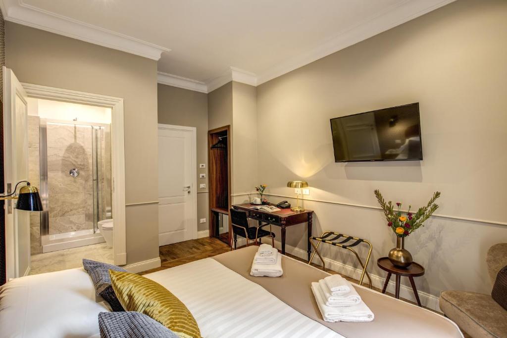 Koupelna v ubytování Charme Spagna Boutique Hotel