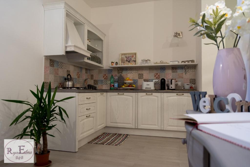 Kuchyň nebo kuchyňský kout v ubytování ReginElena B&B