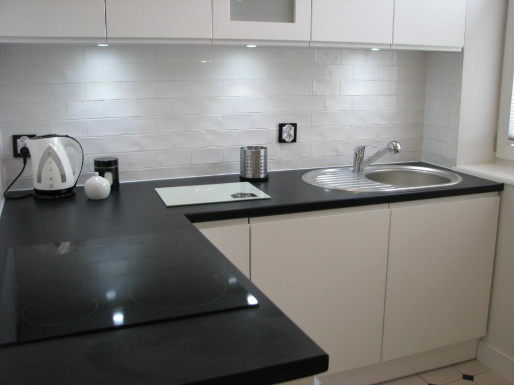 Kuchyňa alebo kuchynka v ubytovaní Apartament Relax Gdynia