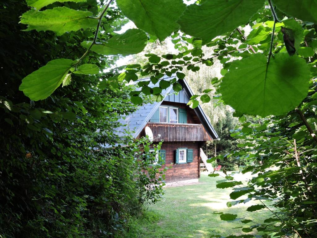 a house in the middle of a forest at Ferienhaus in absoluter Alleinlage in Edelschrott