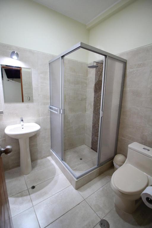 Koupelna v ubytování Munayki Hotel
