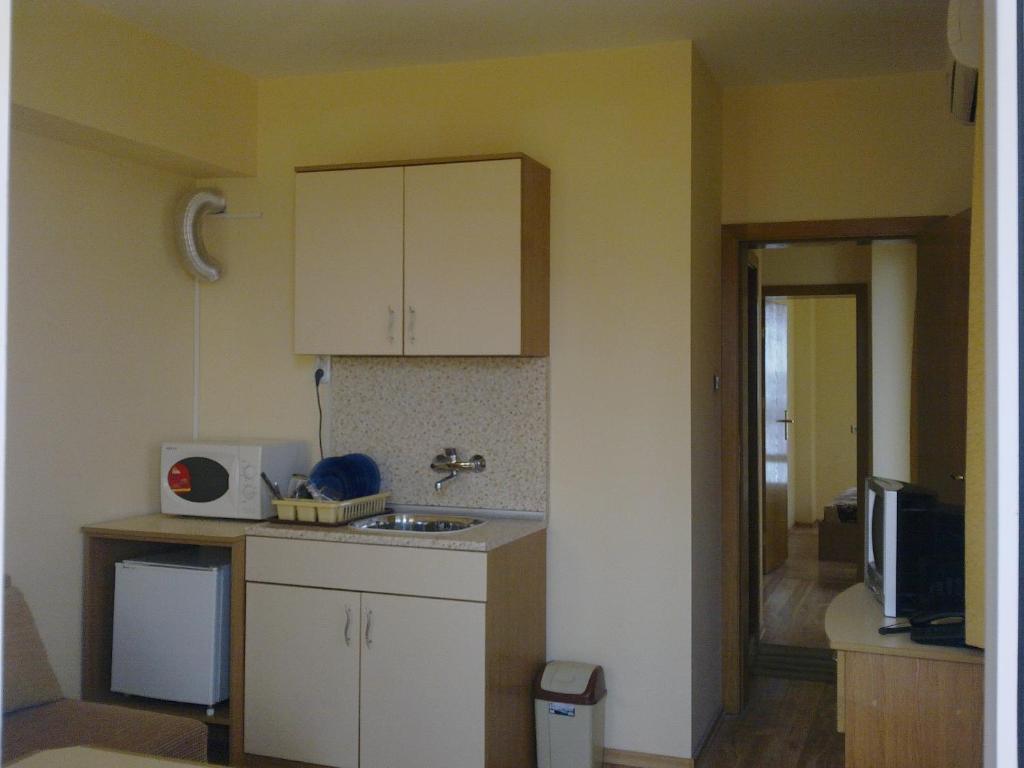 Kuchyň nebo kuchyňský kout v ubytování Apart Hotel Hetodon