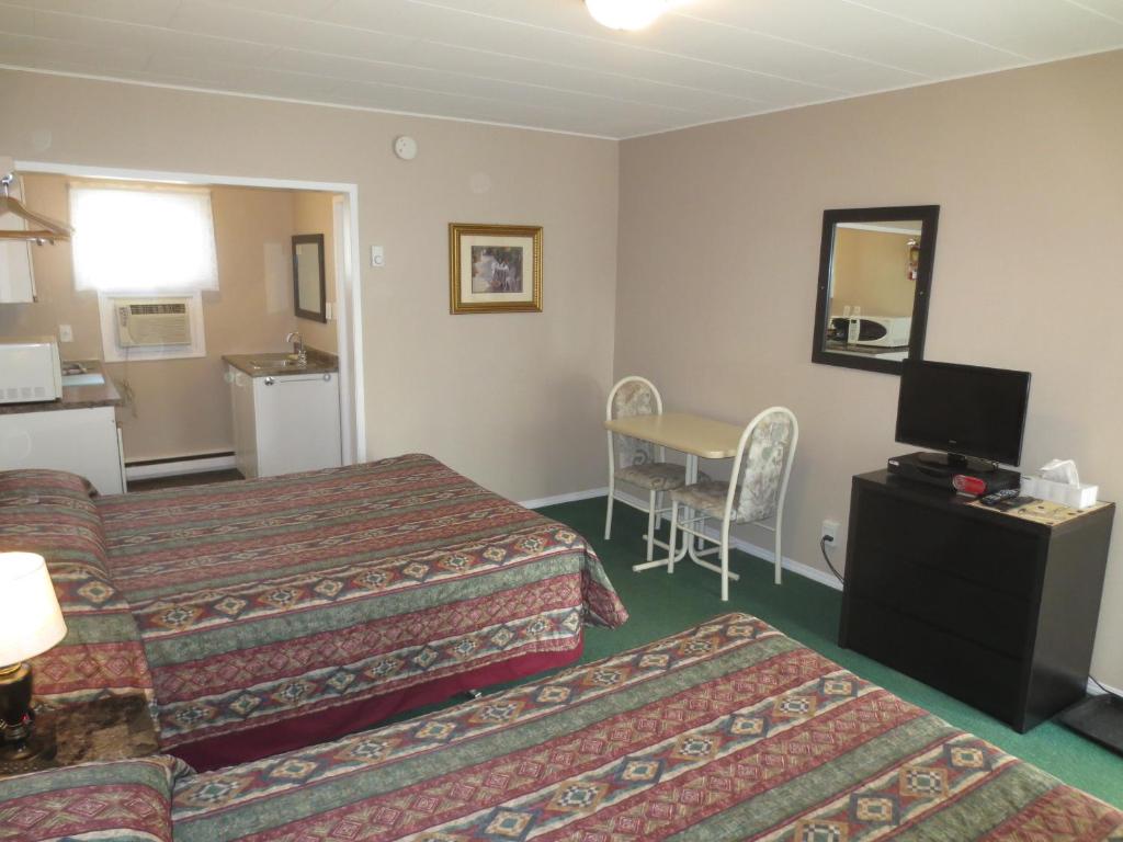 Kuchyň nebo kuchyňský kout v ubytování Overlander Motel
