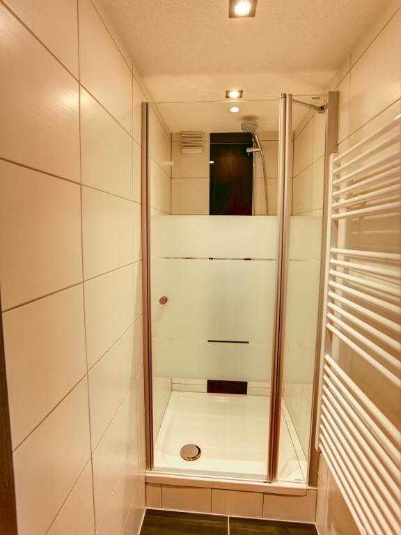 Koupelna v ubytování Pension Walserheim