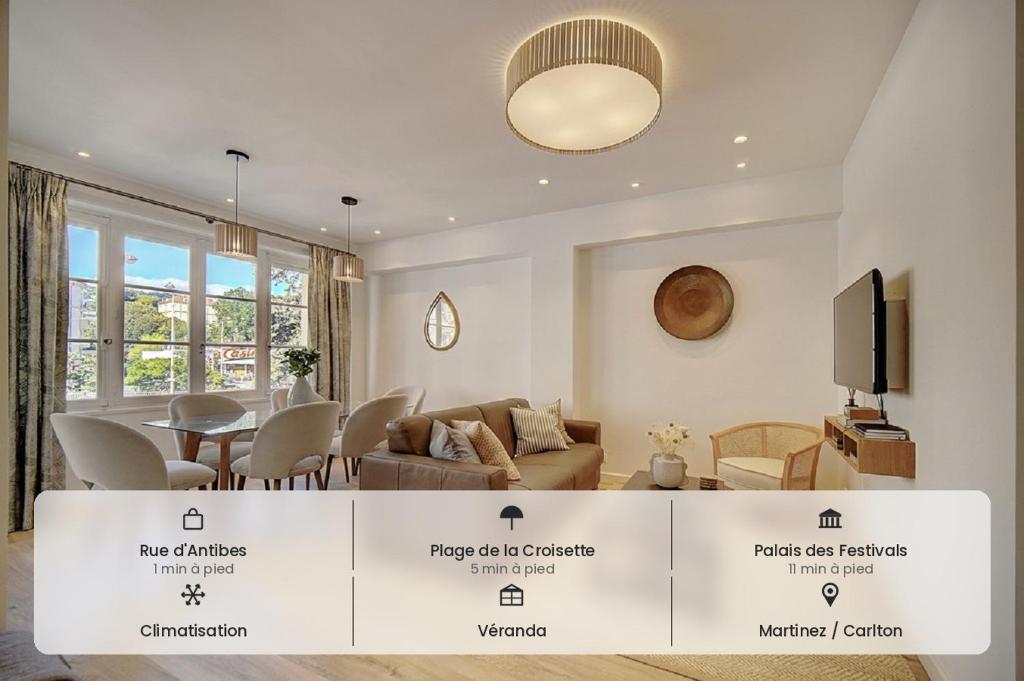 Magnifique 2 chambres VERANDA, CANNES CENTRE-BANANE A2B088