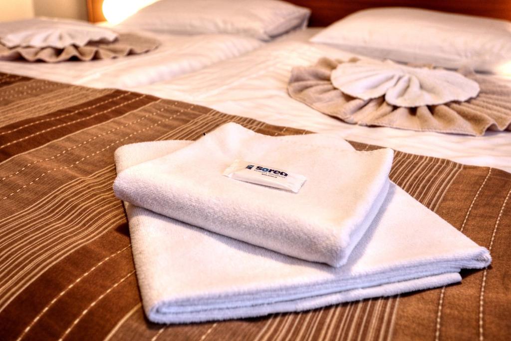 Postel nebo postele na pokoji v ubytování Hotel SOREA TRIGAN