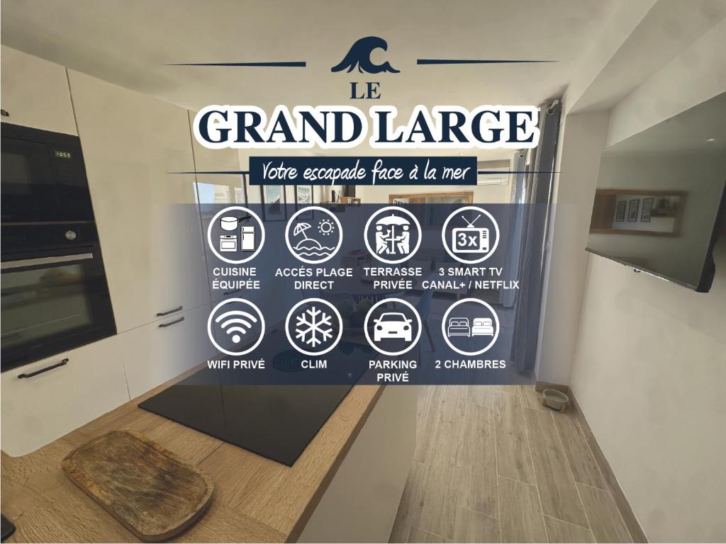 Appartement bord de mer WiFi clim 2 chambres