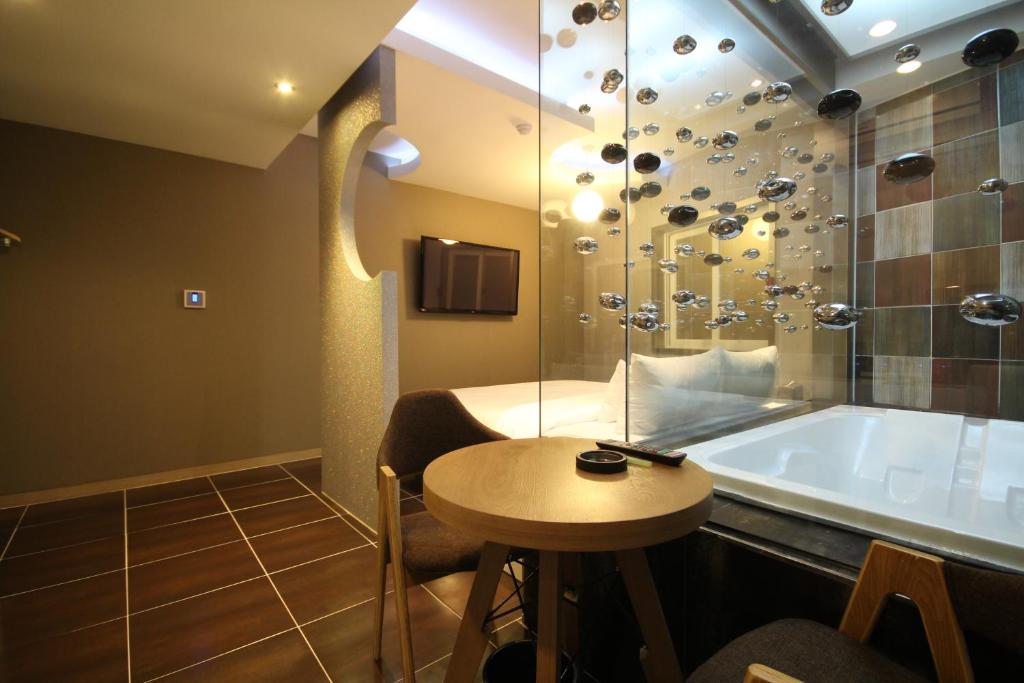 Koupelna v ubytování Boutique Hotel Aria Nampo