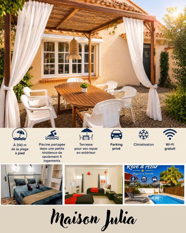 Rêve d'Azur - Maison Julia 2 chambres - plage de la Nartelle - Arrivée 17h - 20h maximum - séjour au calme - Caution 100E