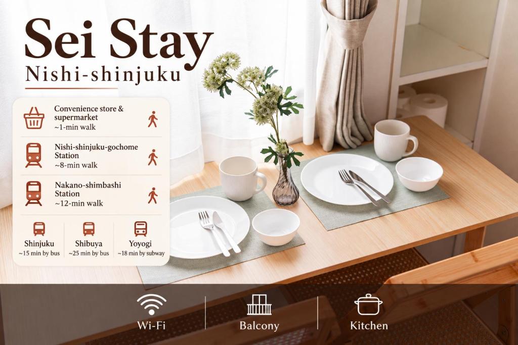 Sei Stay Nishishinjuku - Direct to Shinjuku Shibuya Yoyogi