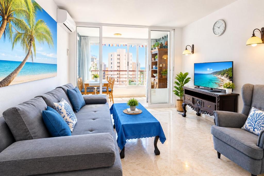 Apartment Sea View in Rincon de Loix- free parking, pool, Wi-Fi, new air conditioning