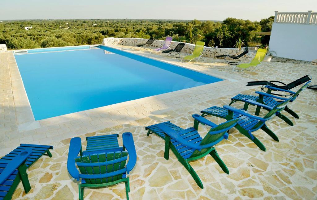 Bazén v ubytování Trullo Vista nebo v jeho okolí