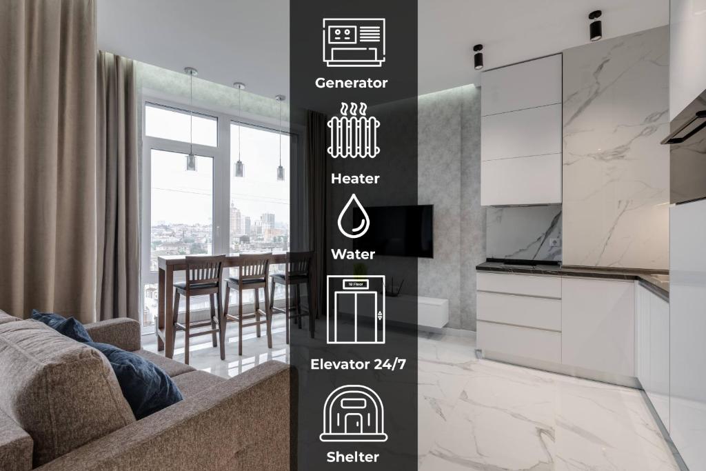 Luxurious Apartment with panoramic view in the historic center of Kyiv головне фото
