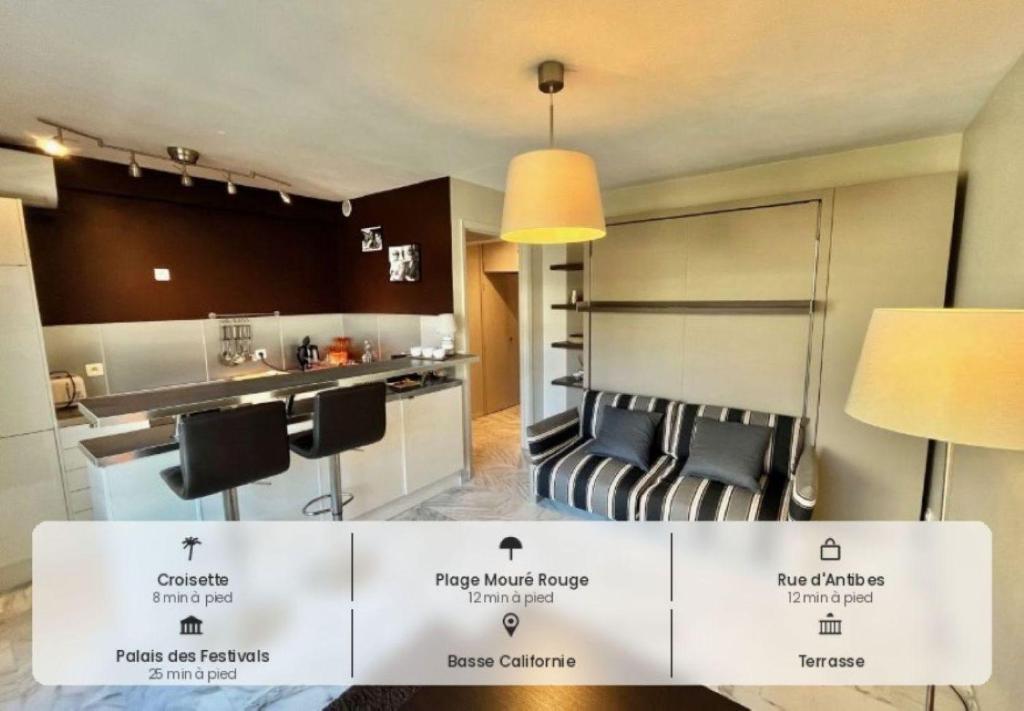 Studio TERRASSE-POINTE CROISETTE-PALM BEACH A0B214