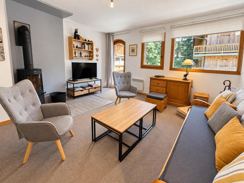 Duplex spacieux et lumineux près des pistes avec balcon et cheminée