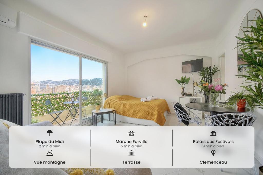Lumineux Studio TERRASSE, Clémenceau-CANNES CENTRE A0B192