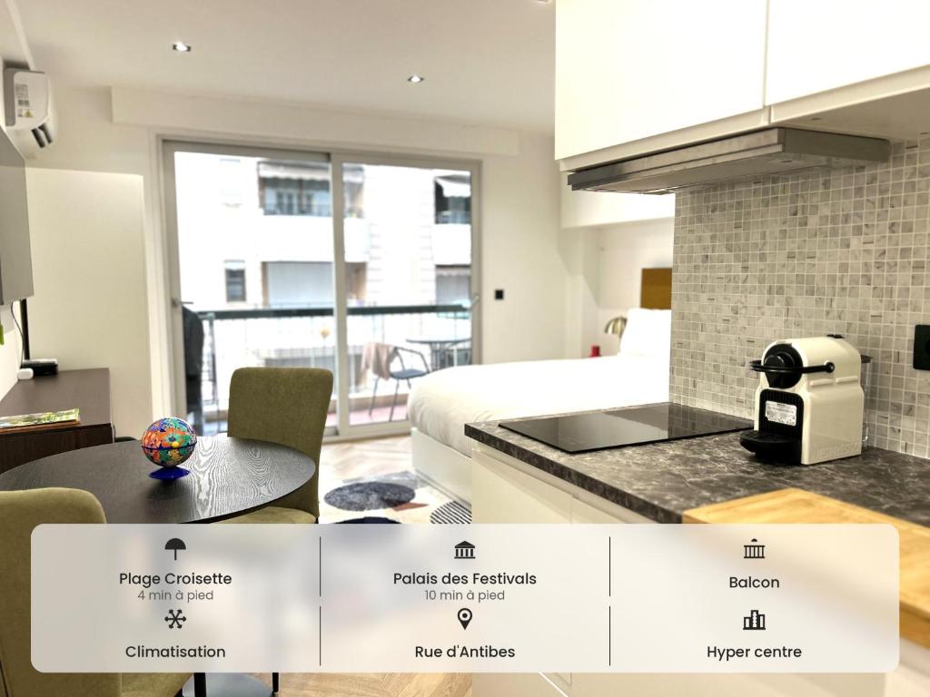 Moderne Studio BALCON, rue D'ANTIBES- HYPER CENTRE A0B191