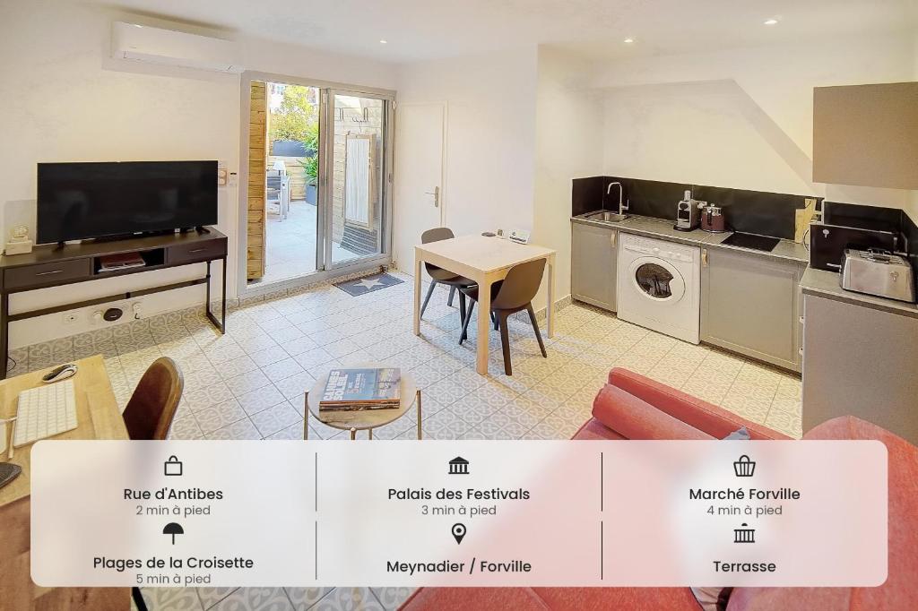 Joli Studio TERRASSE, Venizelos-CANNES CENTRE A0B169
