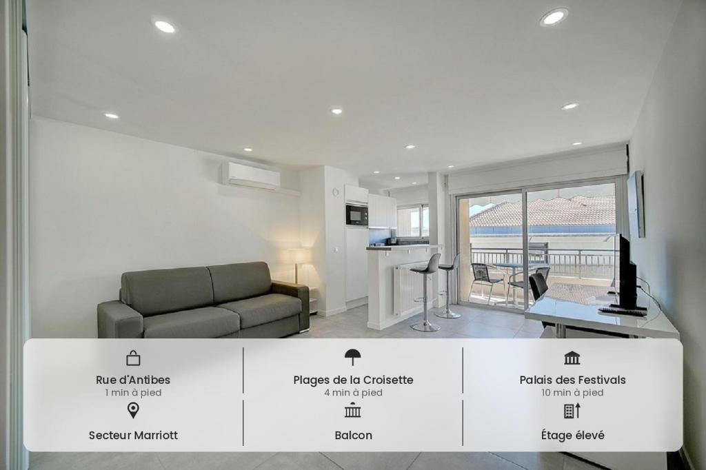 Cosy Studio BALCON, proche PLAGES- CENTRE CANNES A0B166