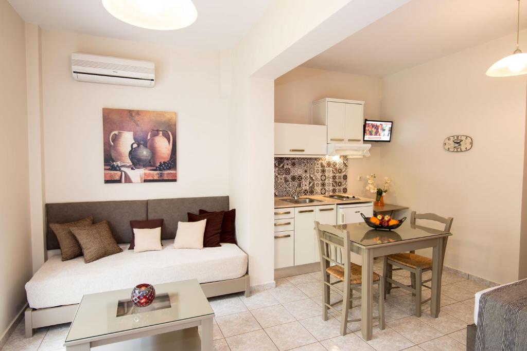 Kuchyň nebo kuchyňský kout v ubytování Dina Apartments