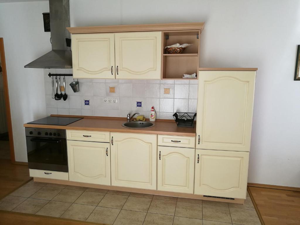 Kuchyň nebo kuchyňský kout v ubytování Apartment Maša