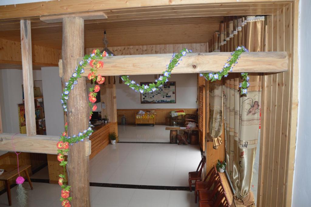 a cross in the middle of a room at Yangjiajie Inn in Zhangjiajie