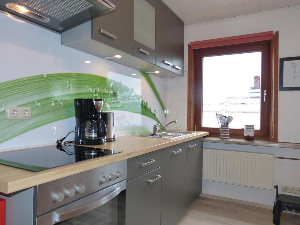 Kuchyň nebo kuchyňský kout v ubytování Haus Elbtalaue