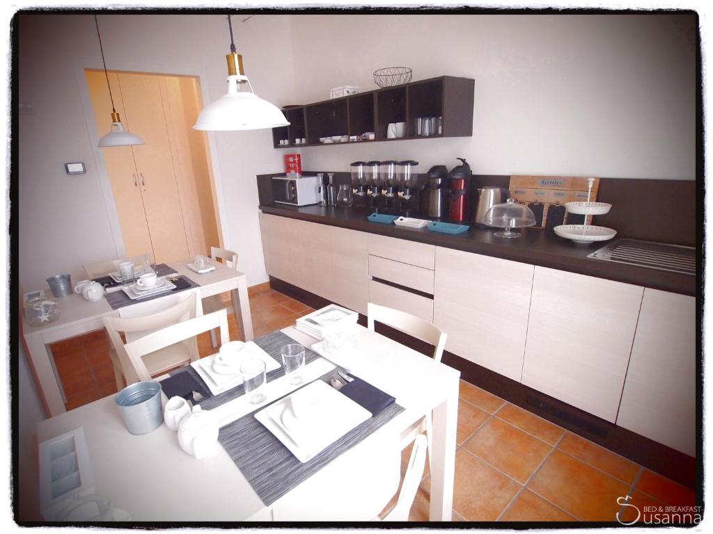 Kuchyň nebo kuchyňský kout v ubytování B&B Susanna