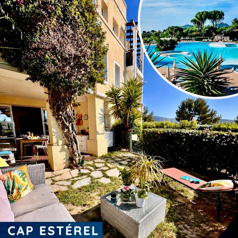 Le jardin de L Estérel FH007 -Piscine Chauffée -Parking - climatisation - -Appartement en résidence de loisirs - plages