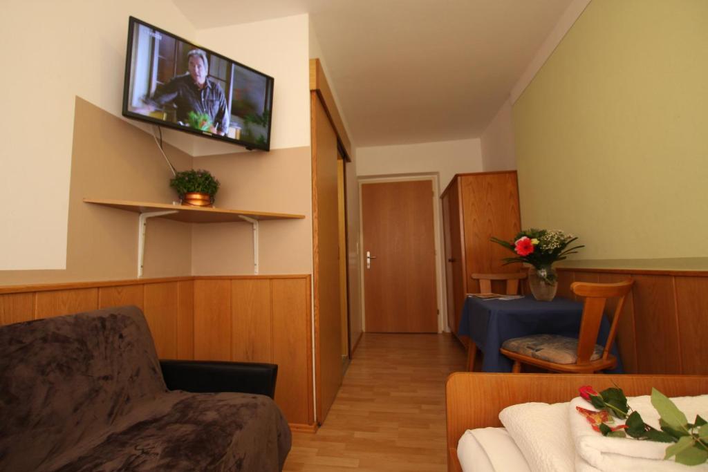 TV a/nebo společenská místnost v ubytování Pension Prantner