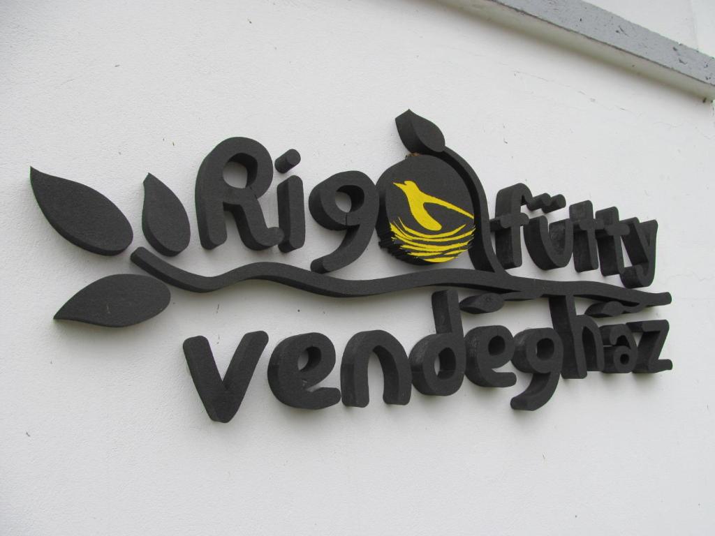 Certifikát, hodnocení, plakát nebo jiný dokument vystavený v ubytování Rigófütty Vendégház