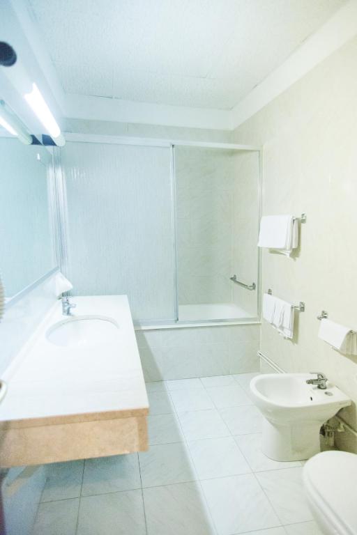 Koupelna v ubytování Hotel Europa