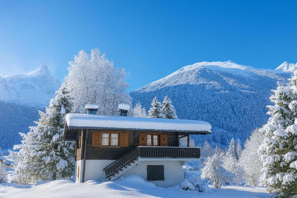 Traditional chalet with a view of Mont Blanc