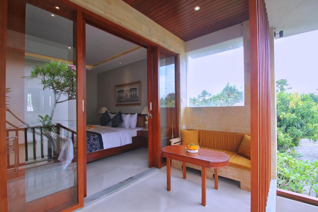 Balkón nebo terasa v ubytování Narada House Ubud