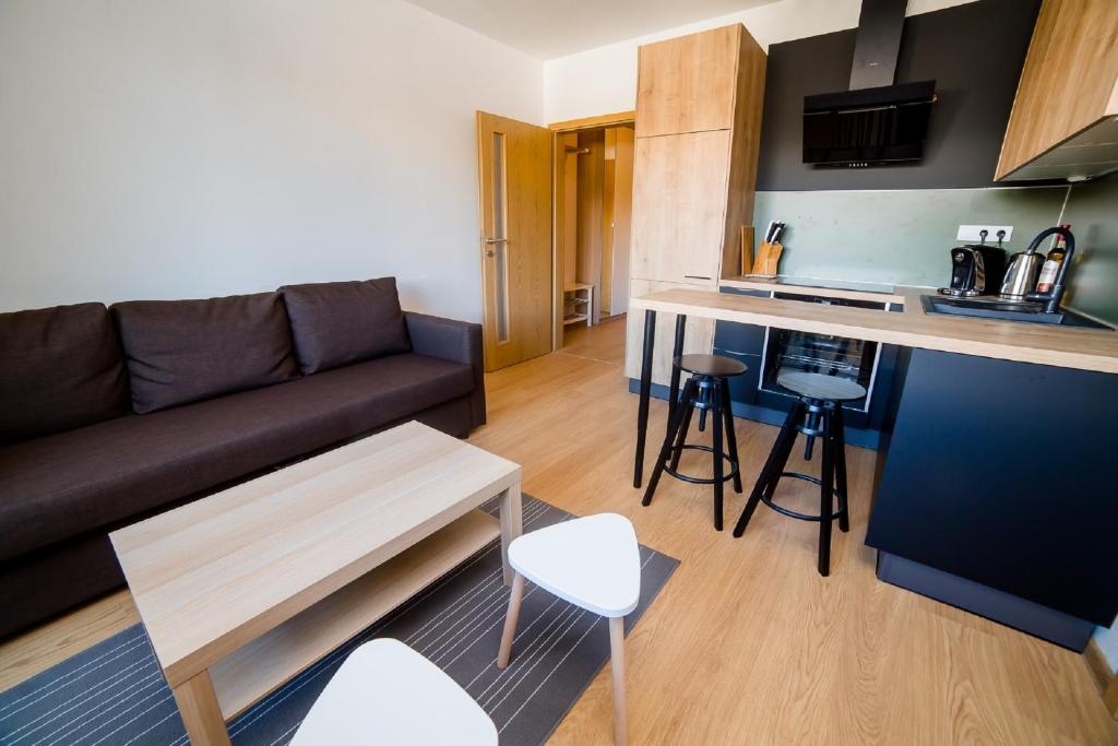 Kuchyň nebo kuchyňský kout v ubytování Apartman 37 Vysoke Tatry