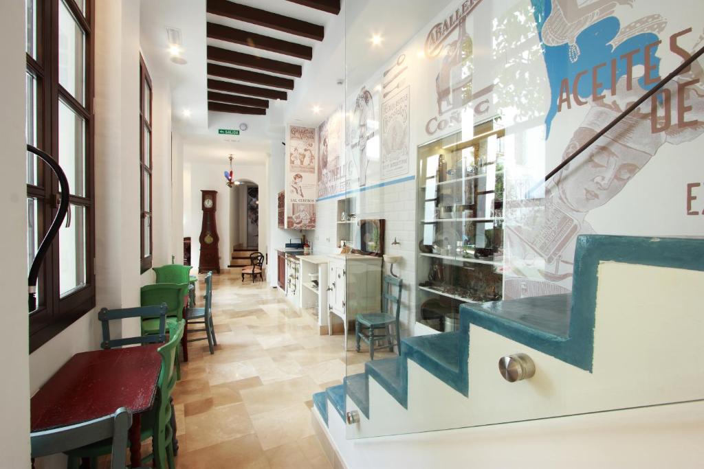 A seating area at Hotel Patria Chica