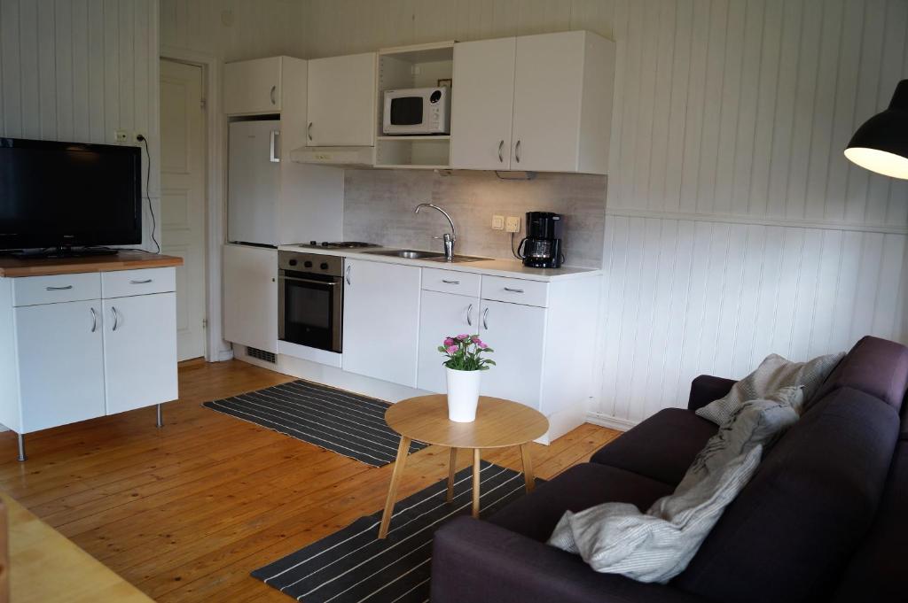 Kuchyň nebo kuchyňský kout v ubytování Tingsryd Resort