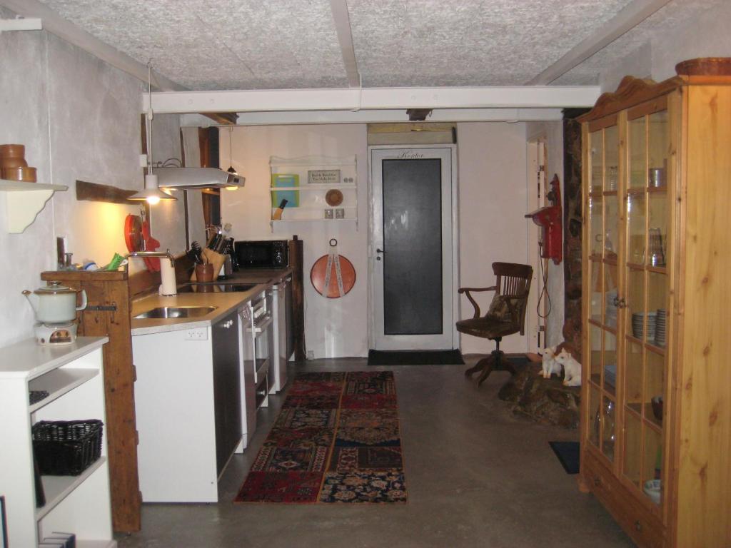 Kuchyň nebo kuchyňský kout v ubytování Farmer Apartment Ravning