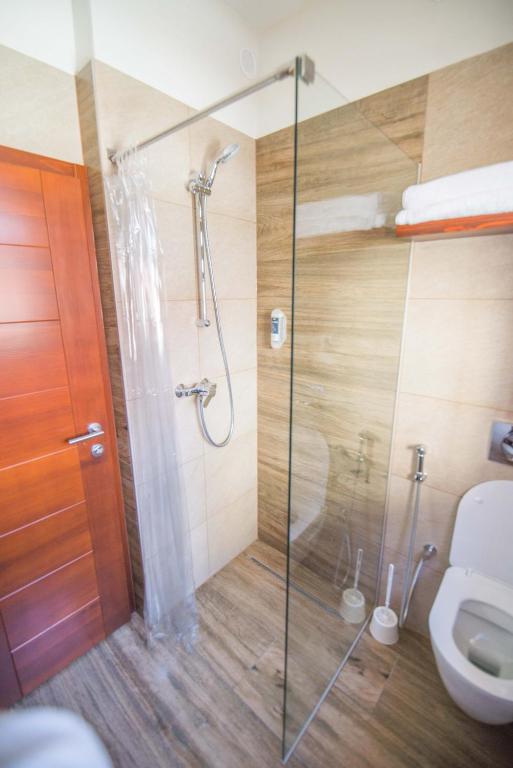 Koupelna v ubytování Hotel Noble
