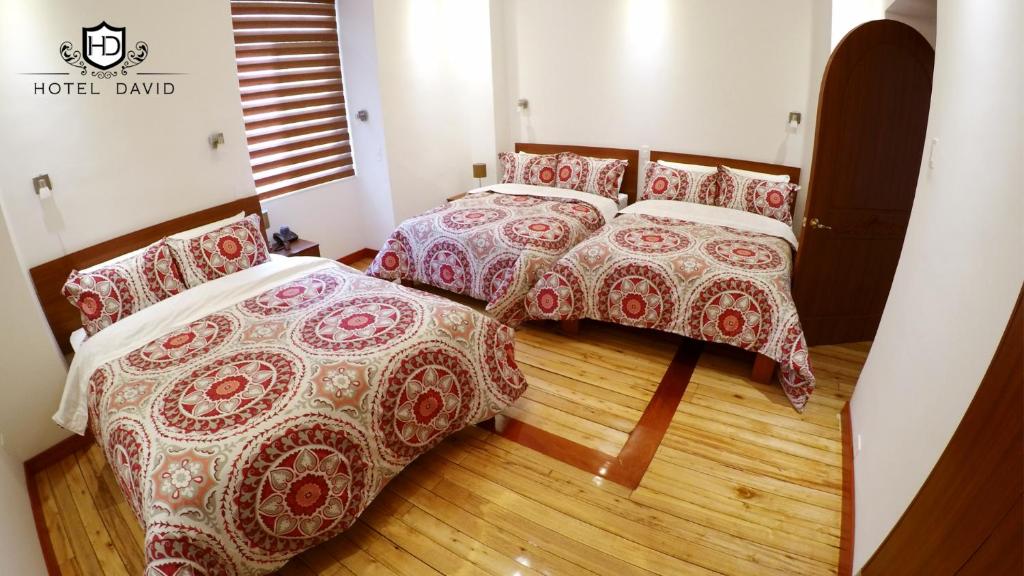 Postel nebo postele na pokoji v ubytování Hotel David