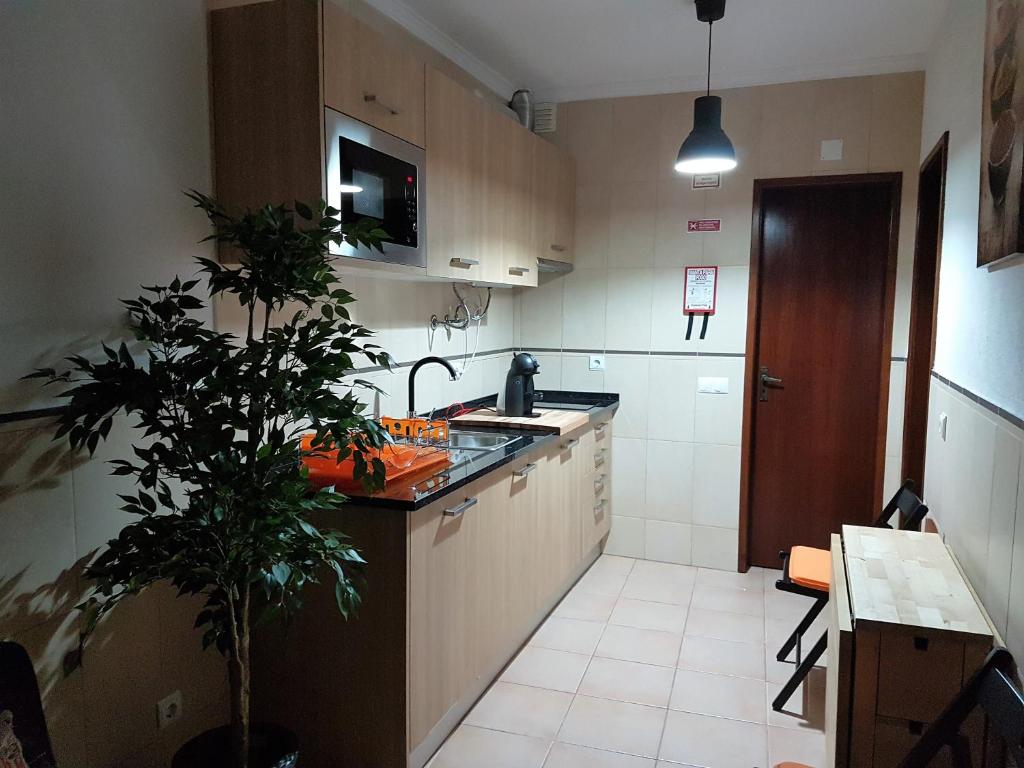 Kuchyň nebo kuchyňský kout v ubytování Villa Oliveira Apartments